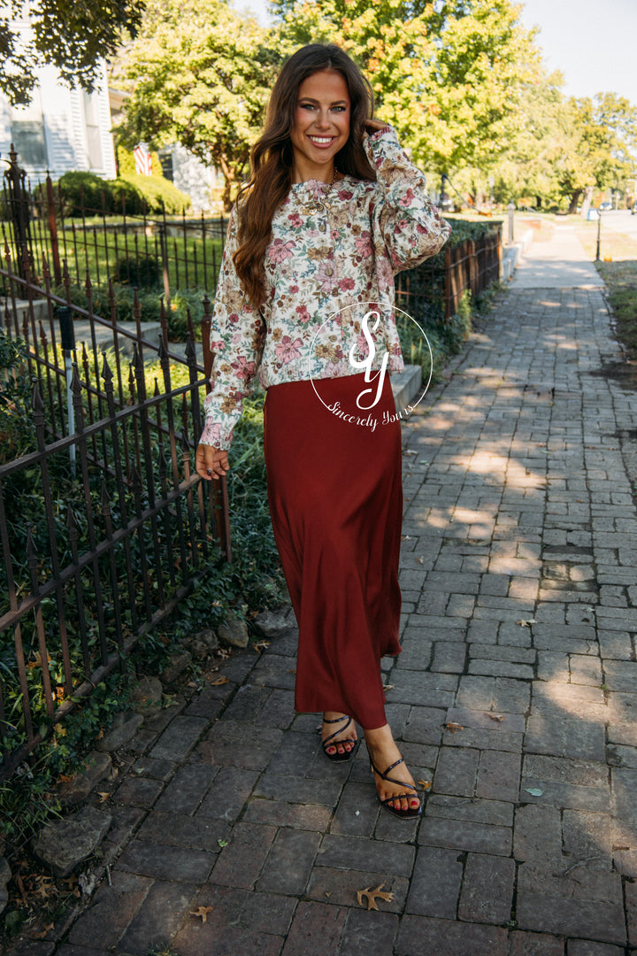 Swish And Sway Skirt - Brick