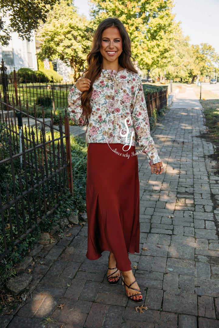 Swish And Sway Skirt - Brick