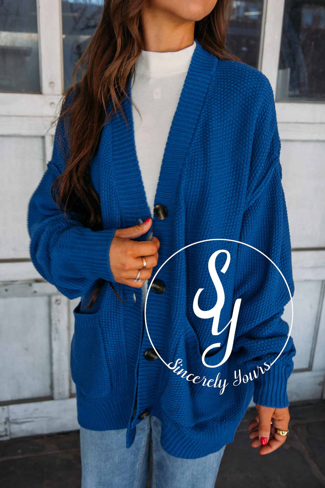 Like Blue Cardigan - Cobalt