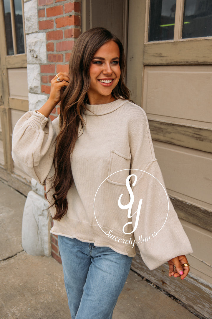 Cabin Cozy Sweater - Pale Oak