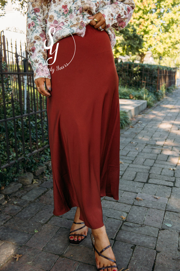 Swish And Sway Skirt - Brick