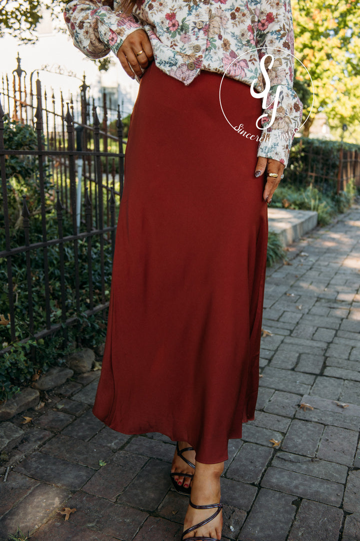 Swish And Sway Skirt - Brick