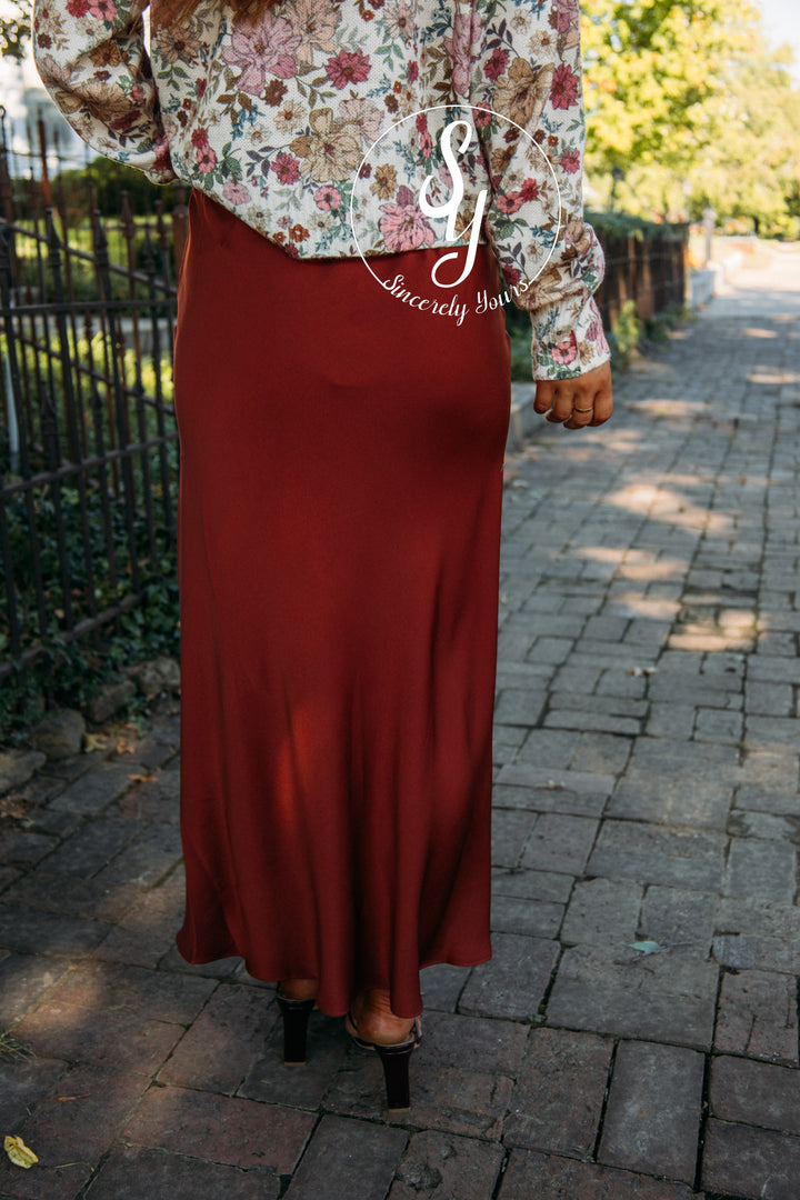 Swish And Sway Skirt - Brick