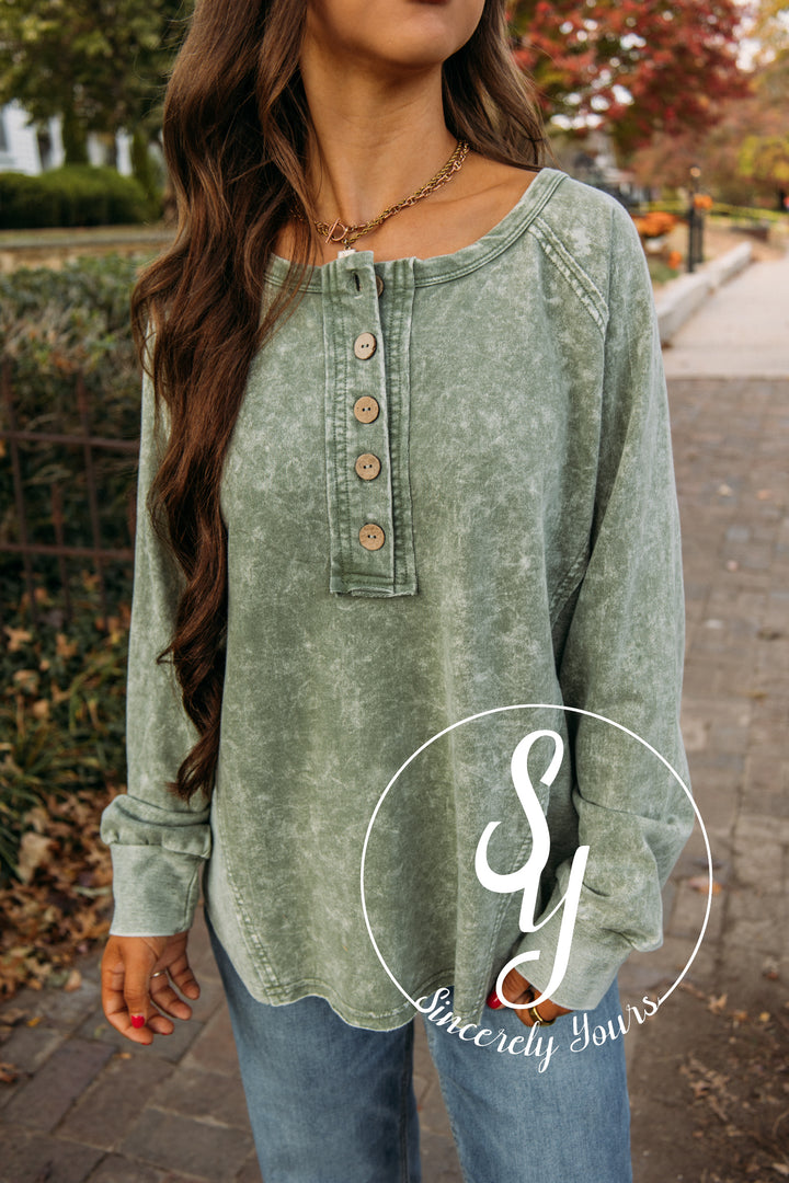 Unwind Top - Olive