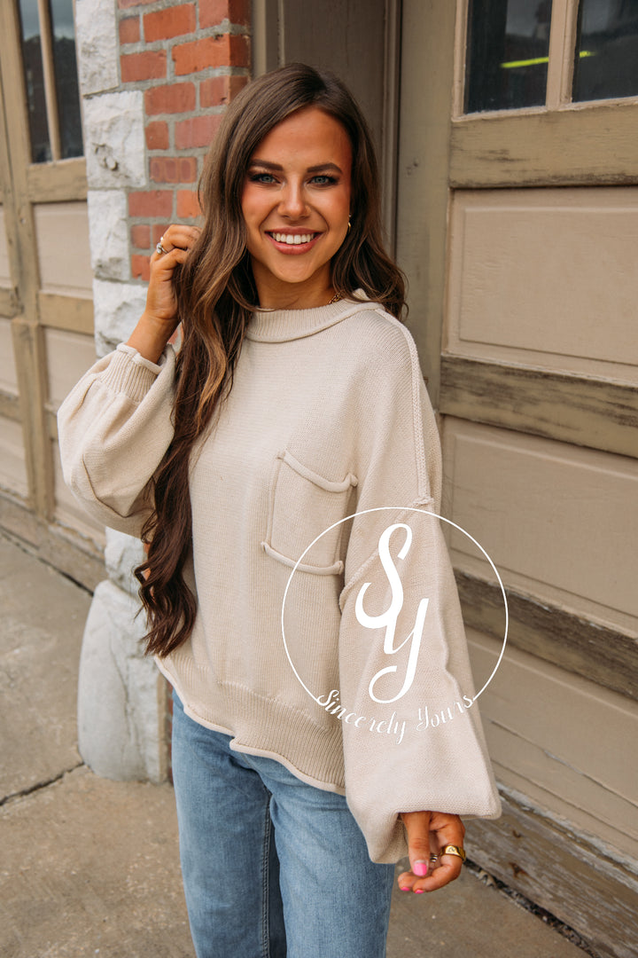 Cabin Cozy Sweater - Pale Oak