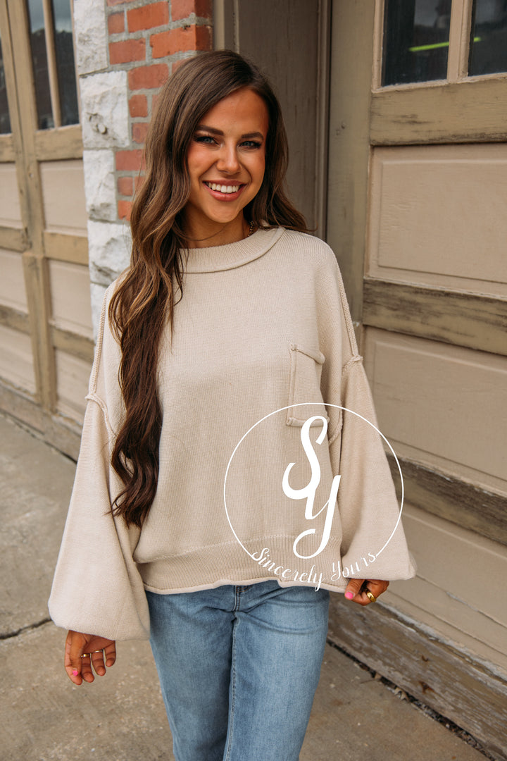 Cabin Cozy Sweater - Pale Oak