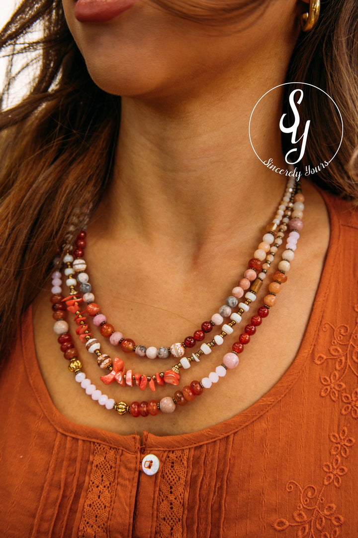 Fall Feeling Beaded Necklace