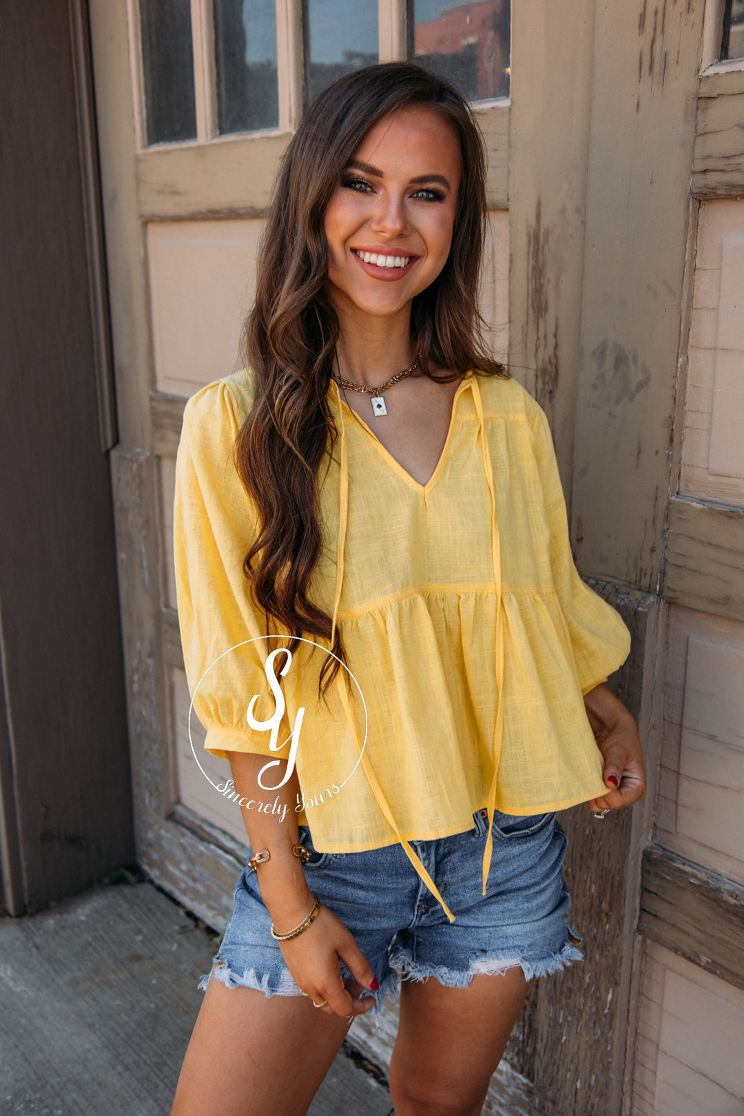 Bright and Fun Top-Yellow