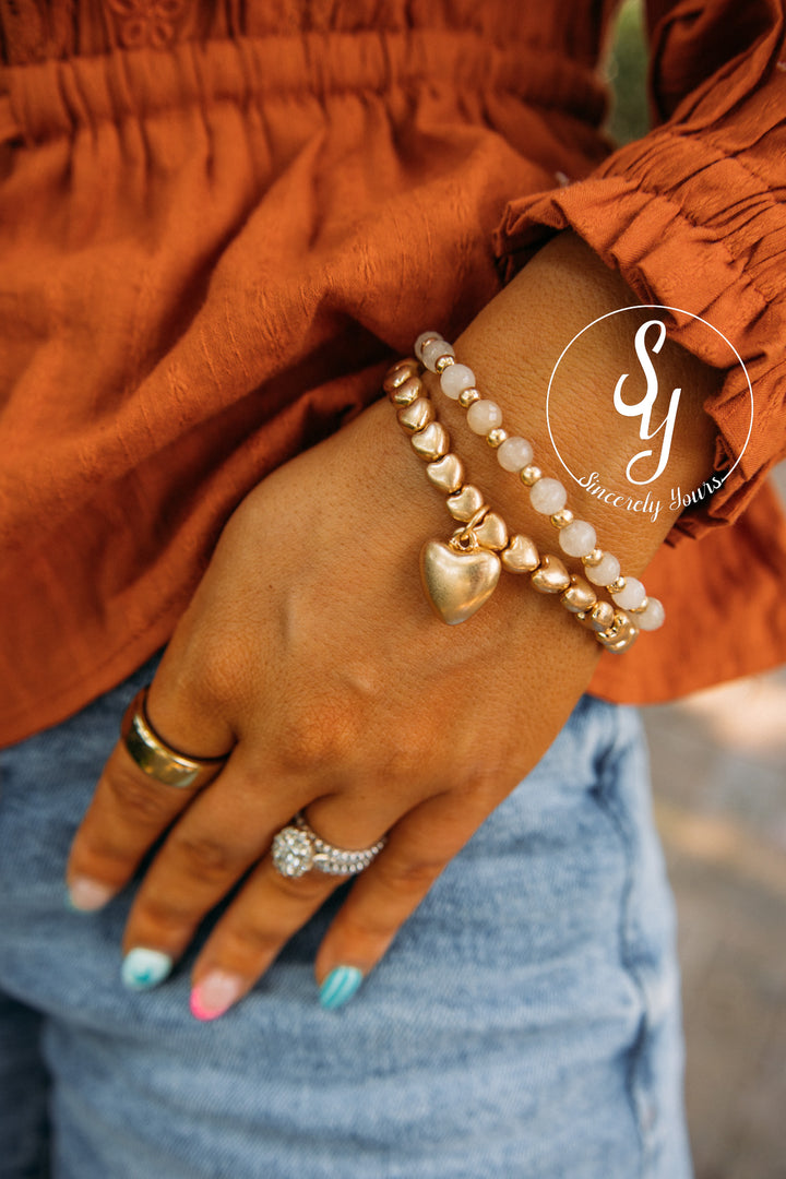 Heart Stack Beaded Bracelets