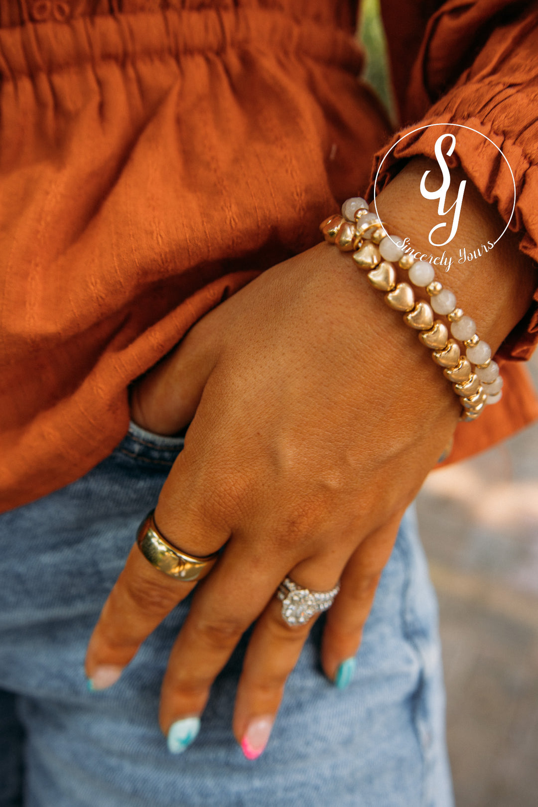 Heart Stack Beaded Bracelets