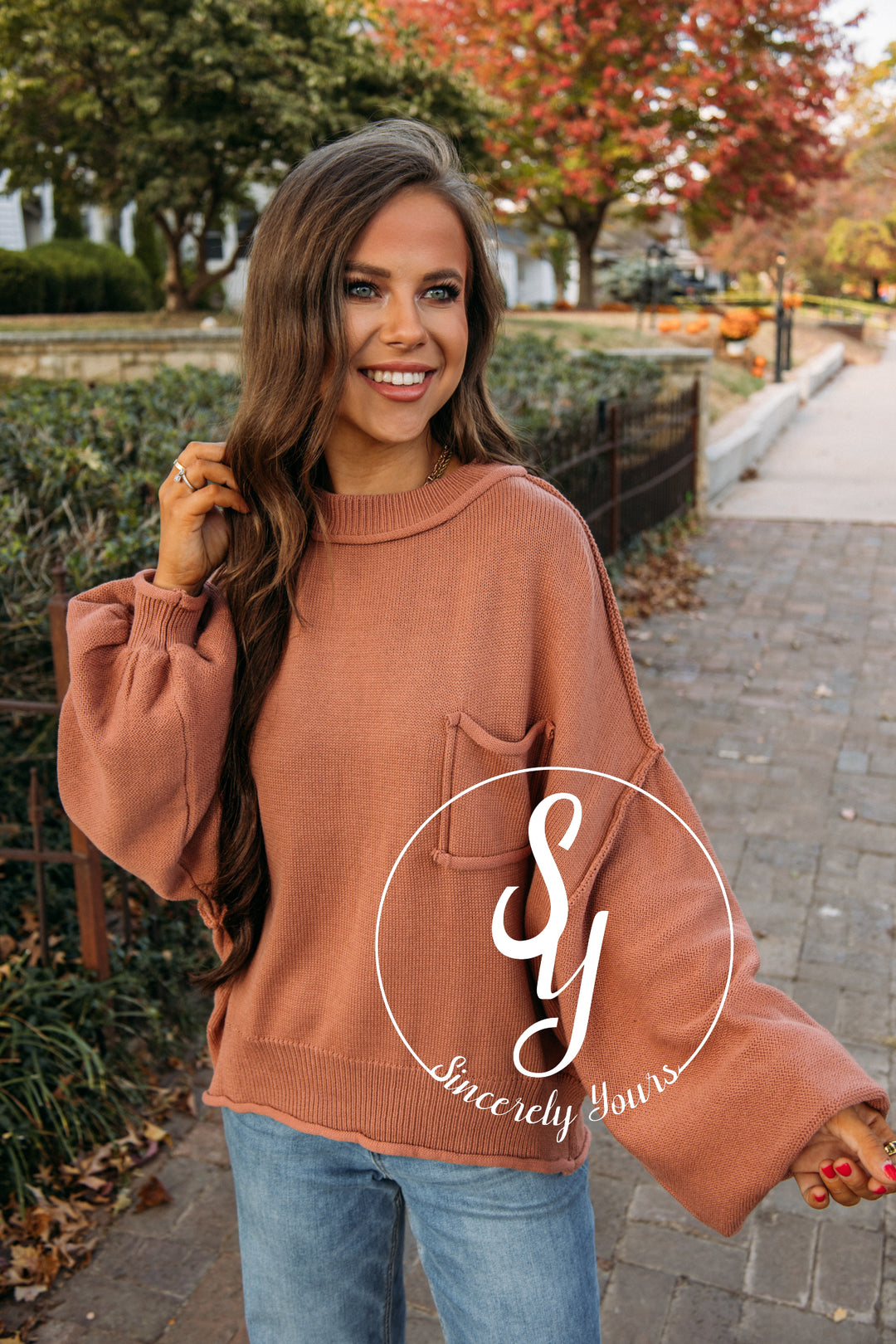 Cabin Cozy Sweater - Terracotta