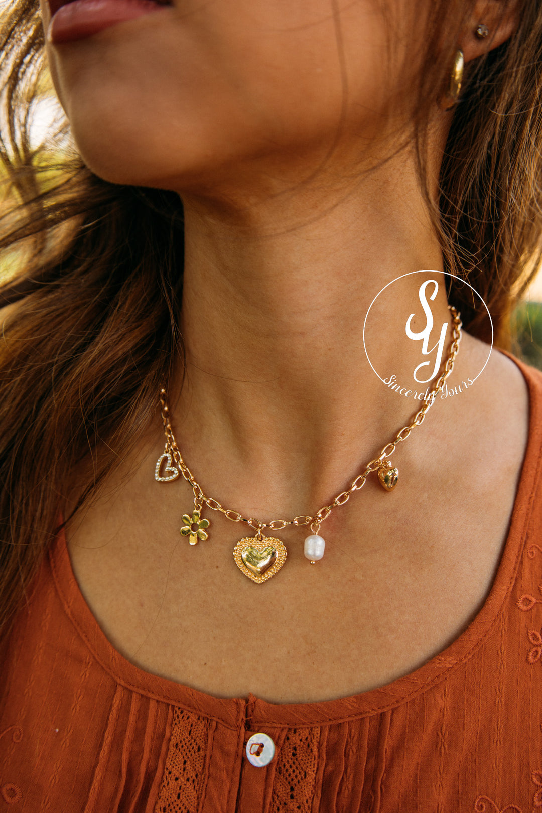 Daisy Heart Necklace