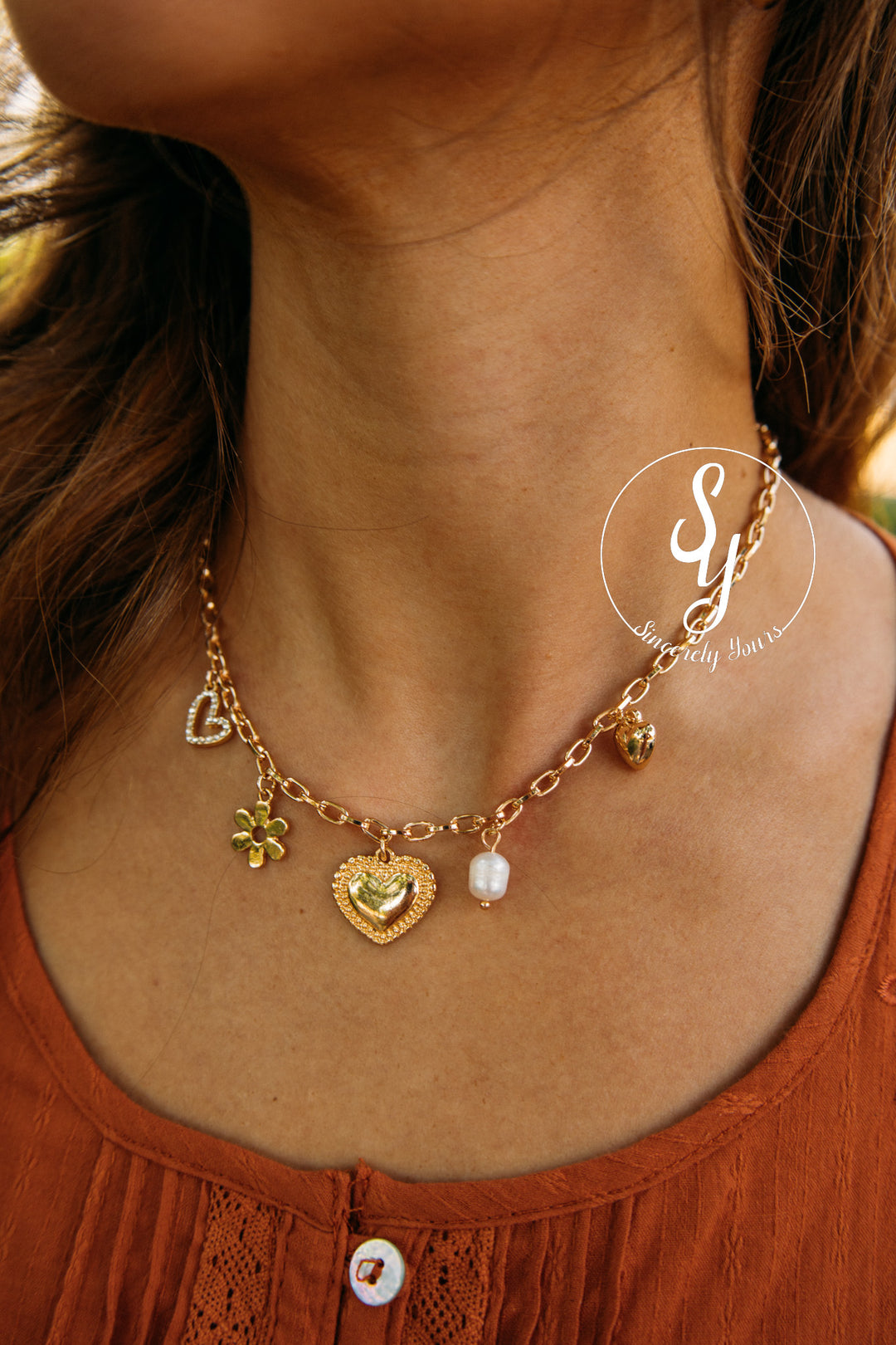 Daisy Heart Necklace