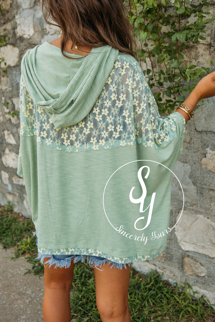 Fall Peace Moment Top- Sage/Yellow