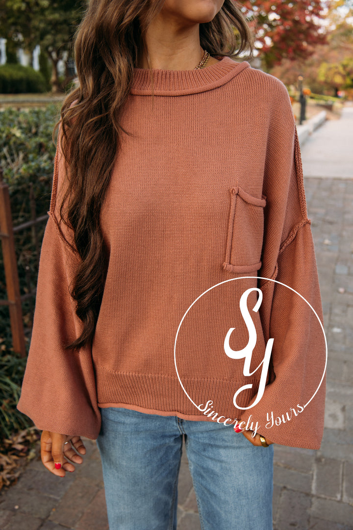 Cabin Cozy Sweater - Terracotta