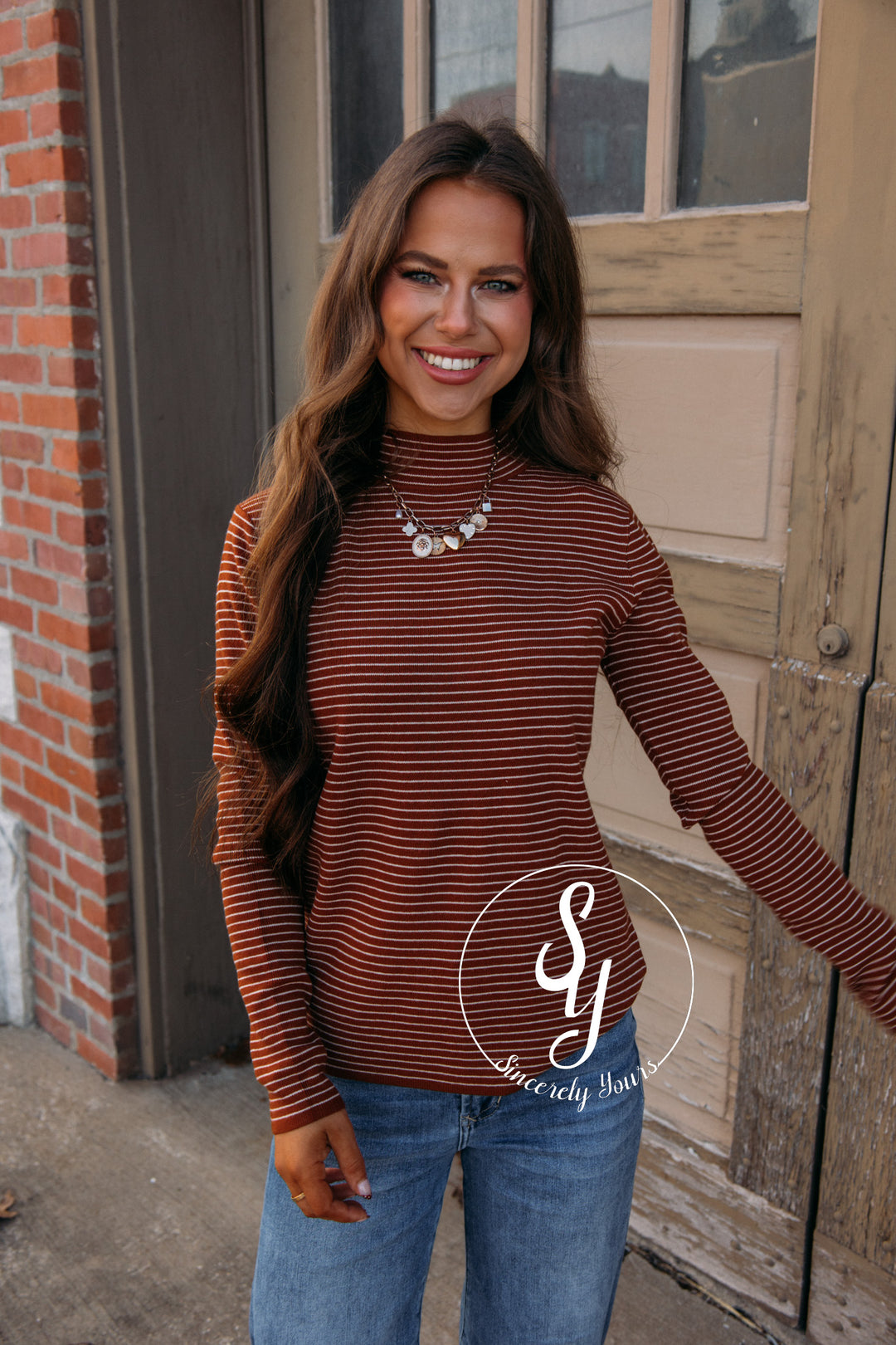 Modern Days Sweater - Ivory/Copper