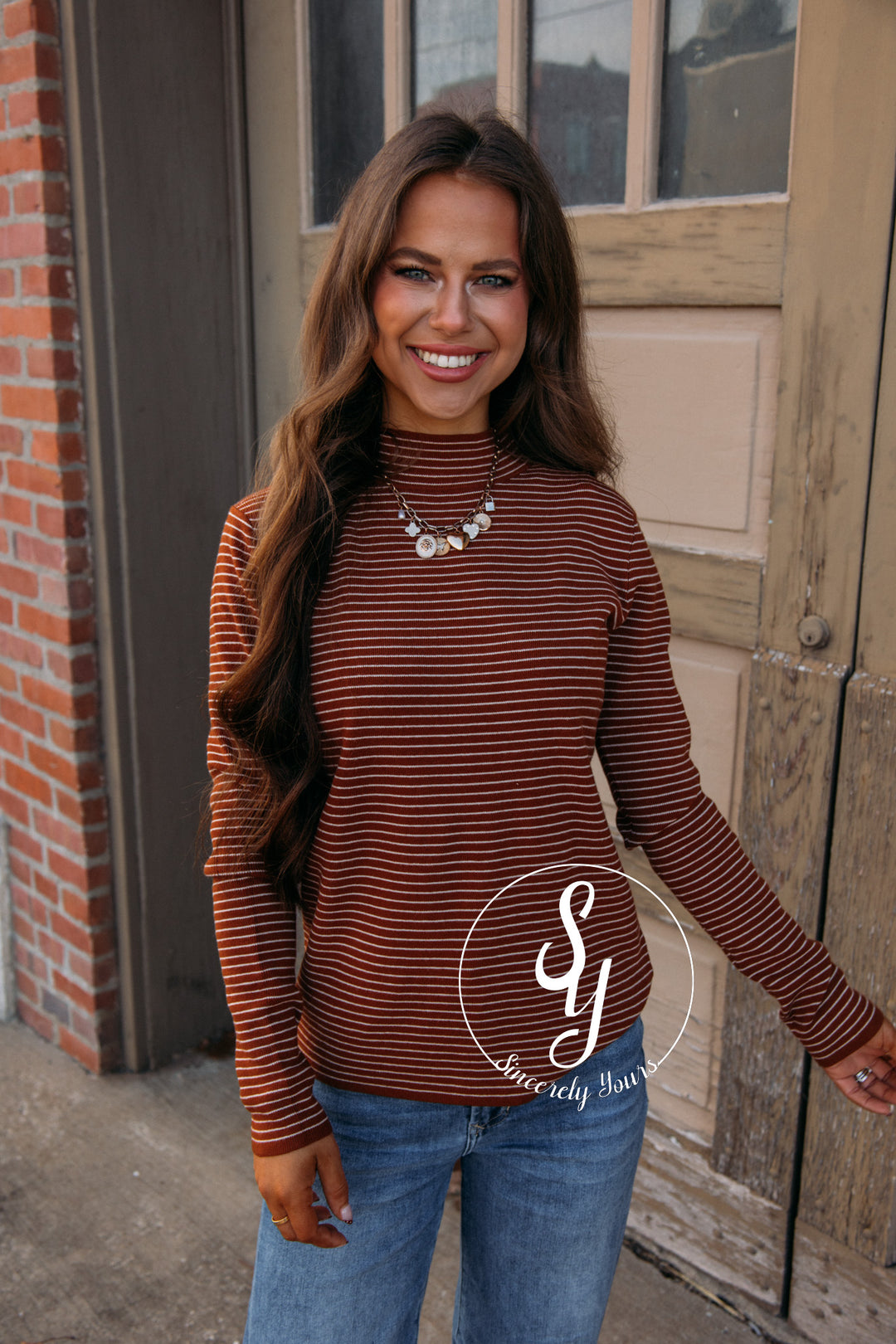 Modern Days Sweater - Ivory/Copper