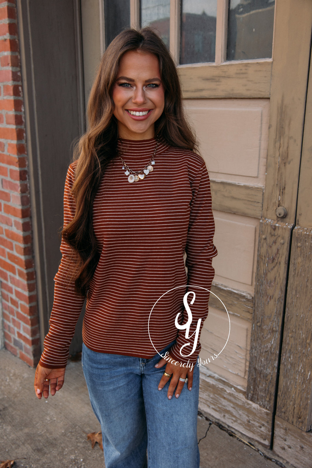 Modern Days Sweater - Ivory/Copper