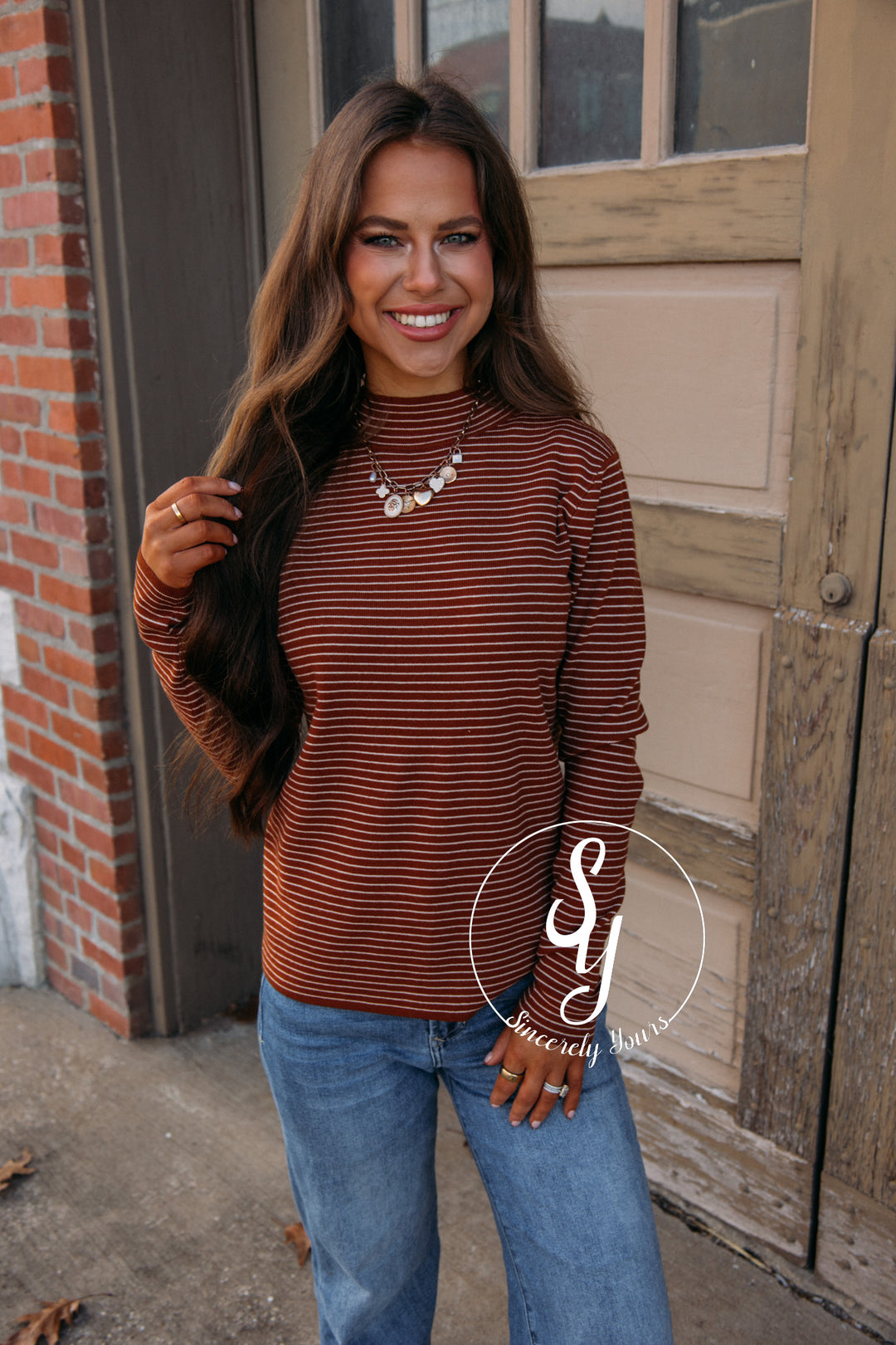 Modern Days Sweater - Ivory/Copper