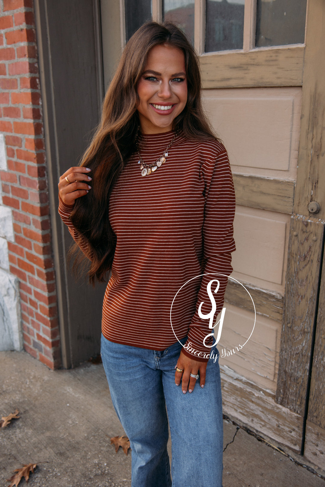 Modern Days Sweater - Ivory/Copper