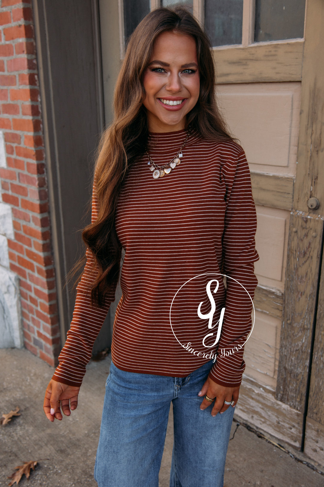 Modern Days Sweater - Ivory/Copper