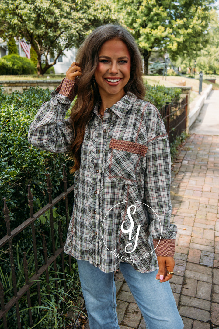 Forever Stylish Top- Brown/Mauve