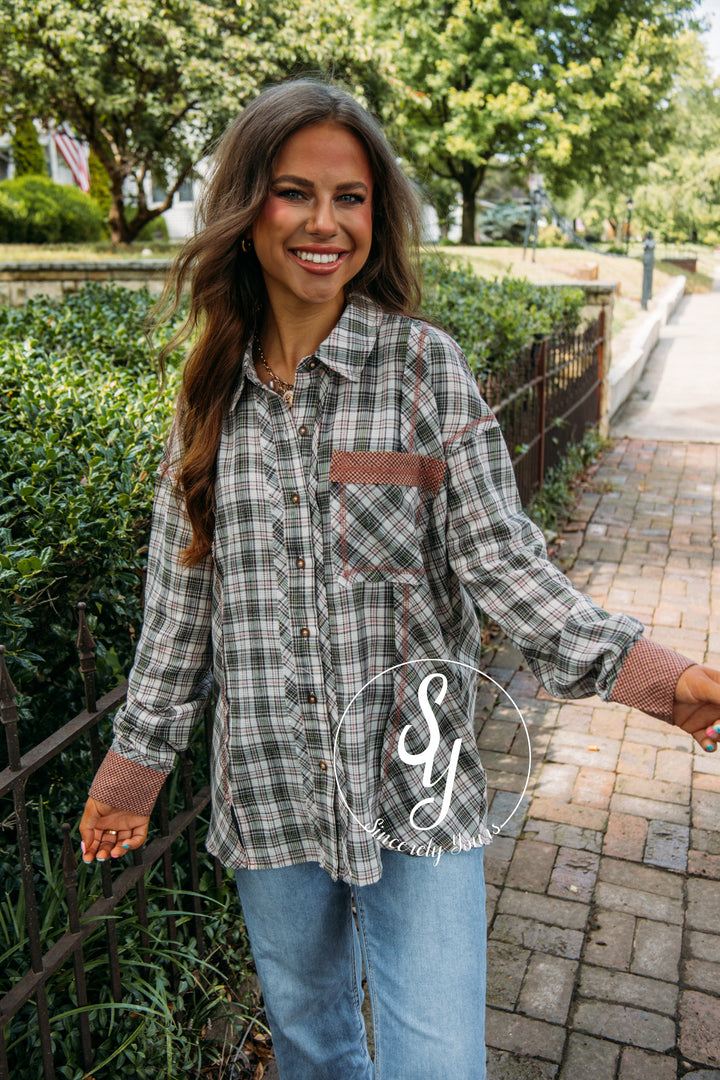 Forever Stylish Top- Brown/Mauve
