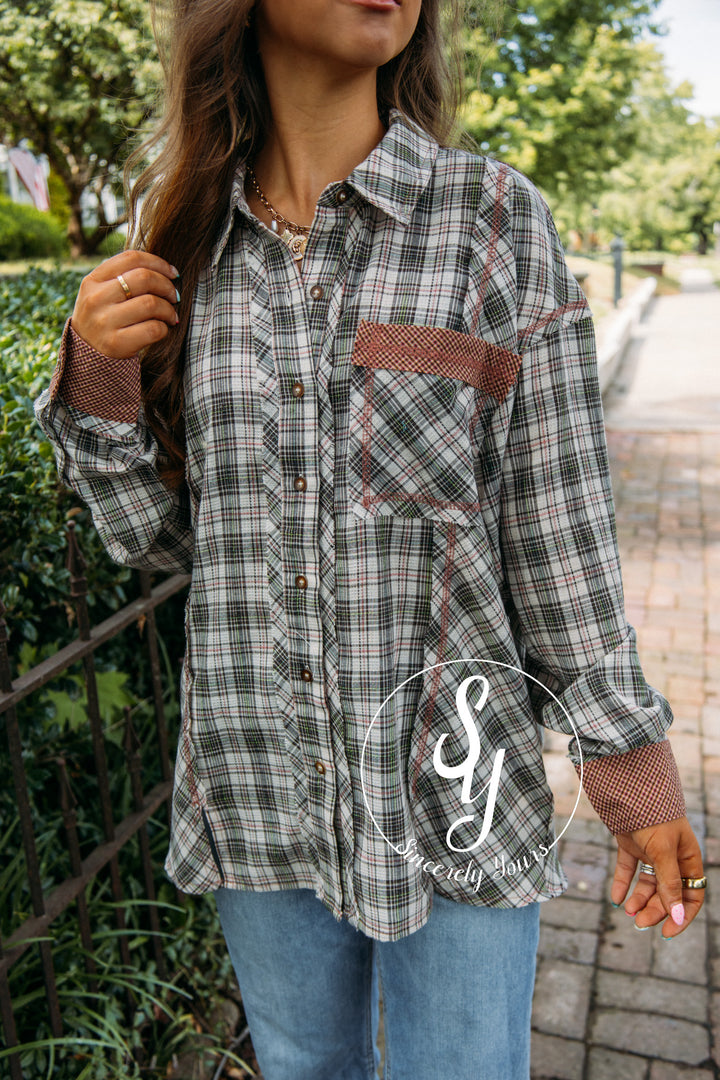 Forever Stylish Top- Brown/Mauve