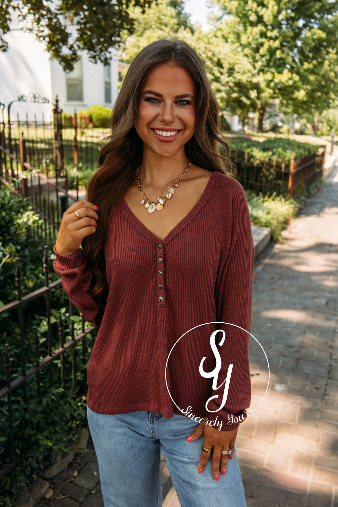 Love Comfort Top- Burgundy