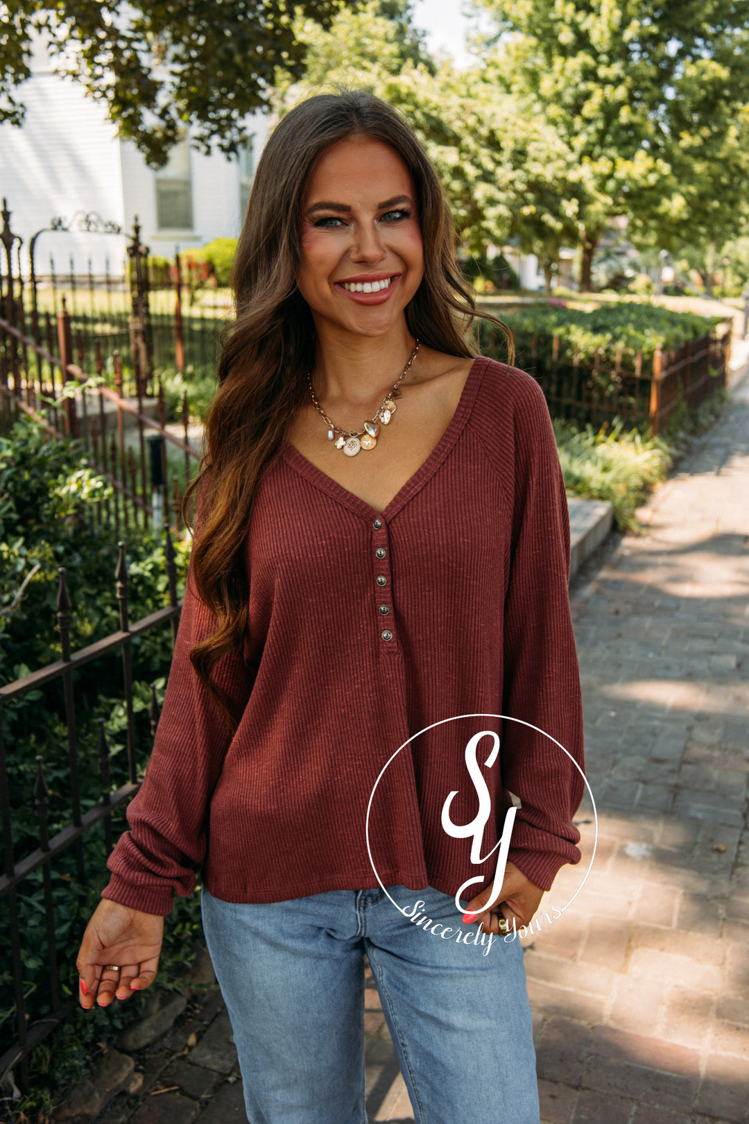Love Comfort Top- Burgundy