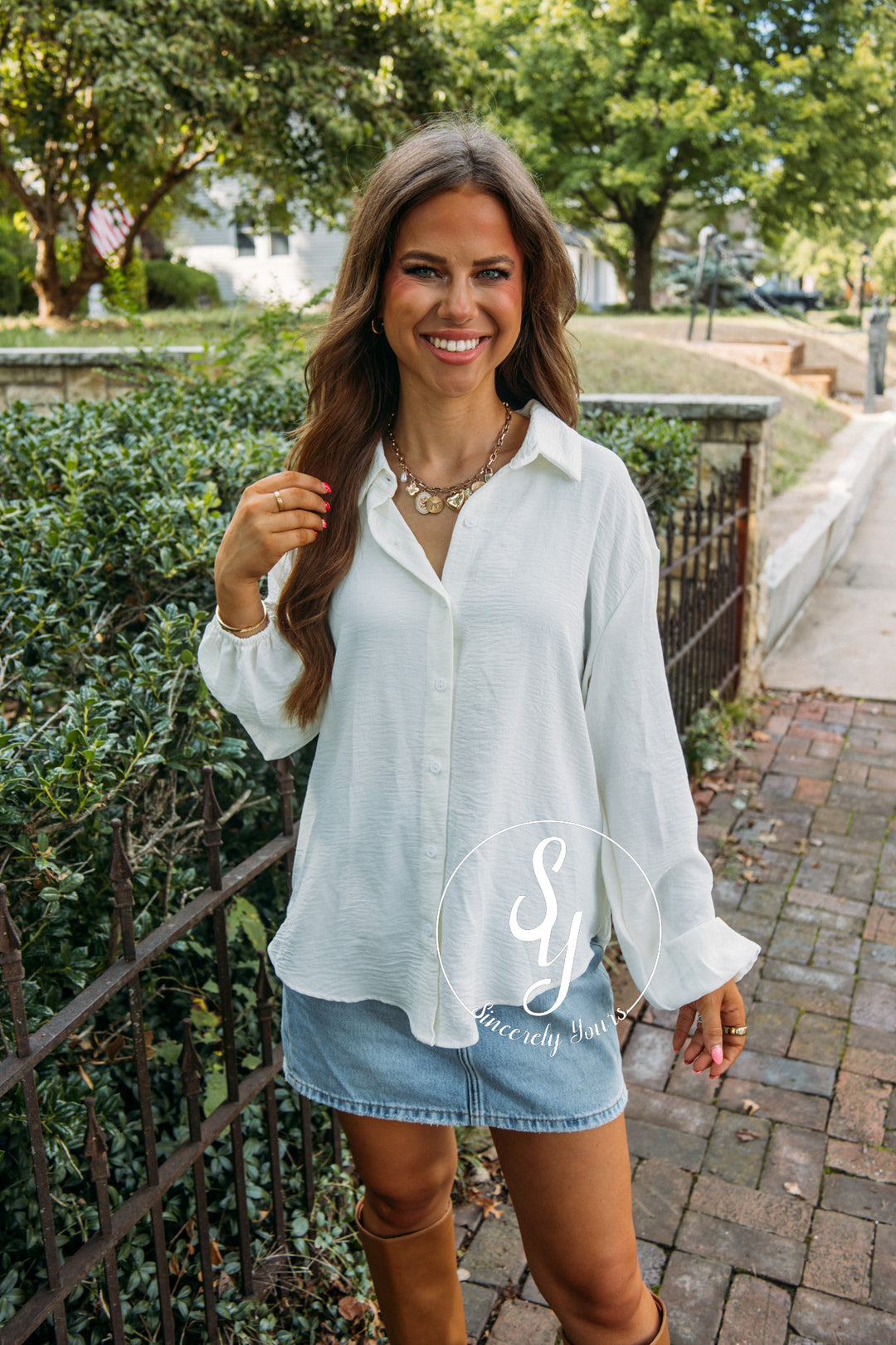 Brunch Time Blouse- Cream