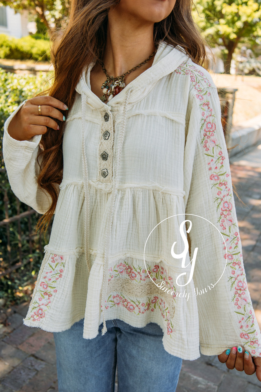 Blooming Keepsake Top- Natural