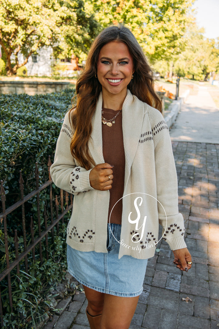 YeeHaw Cardigan - Ivory