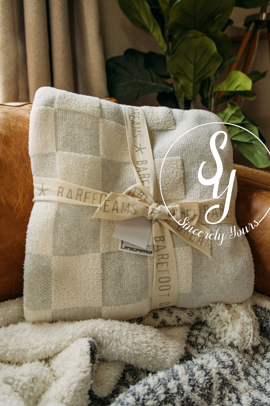 Bed Blanket Barefoot Dreams Plaid Blanket Barefoot Dreams Gray And