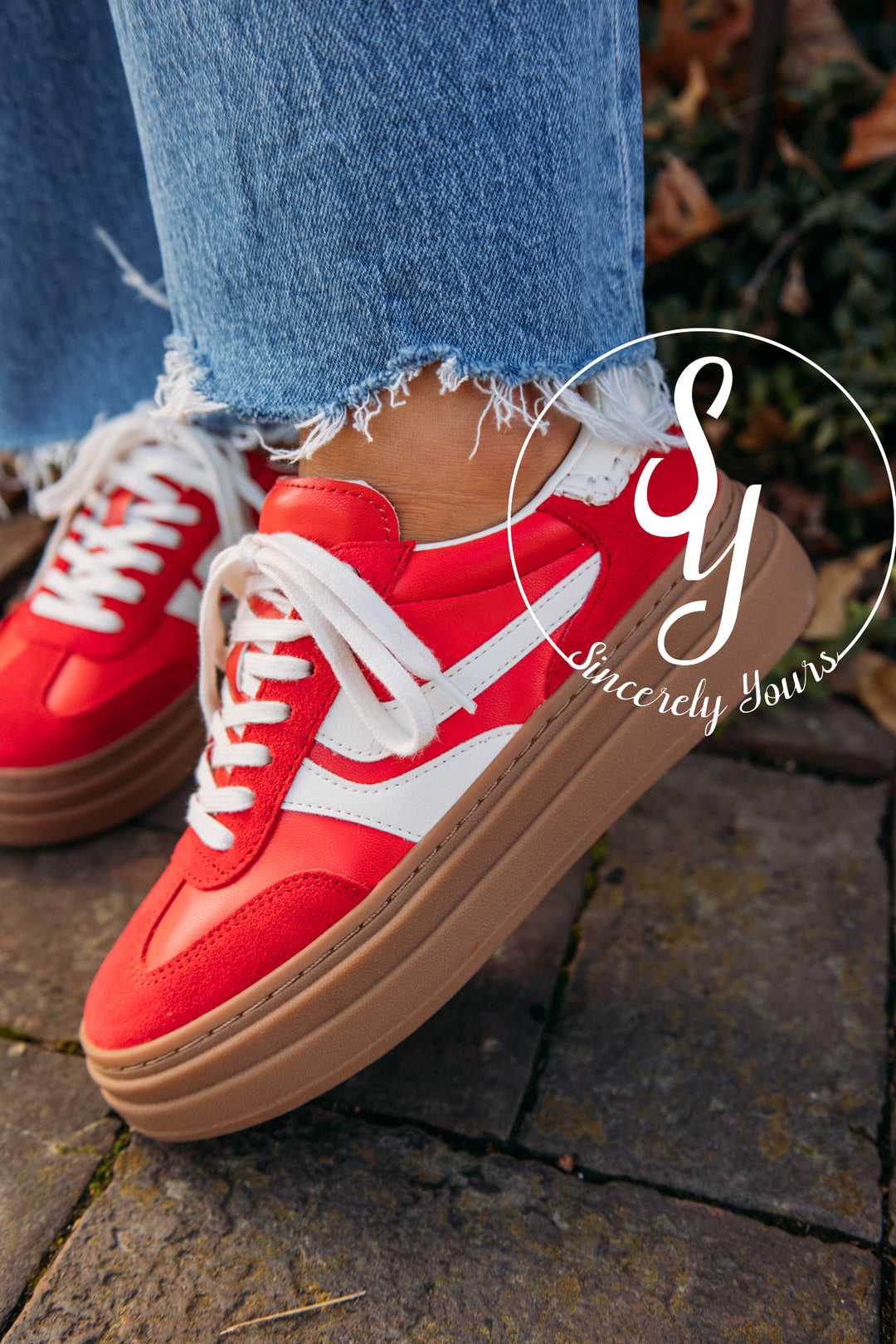 Steve Madden: Dodge Sneaker Red – Sincerely Yours