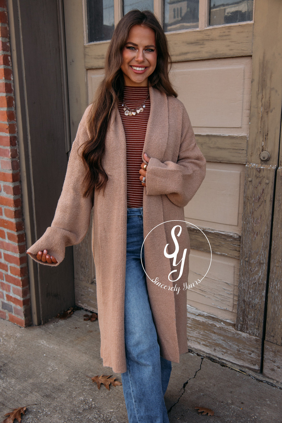 Warm Wishes Cardigan-Dark Taupe