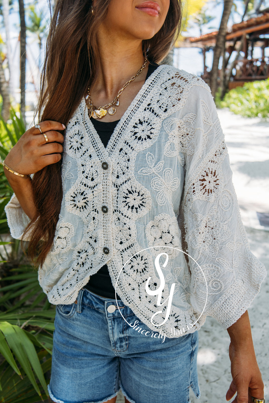 Casual Charm Cardigan - Natural