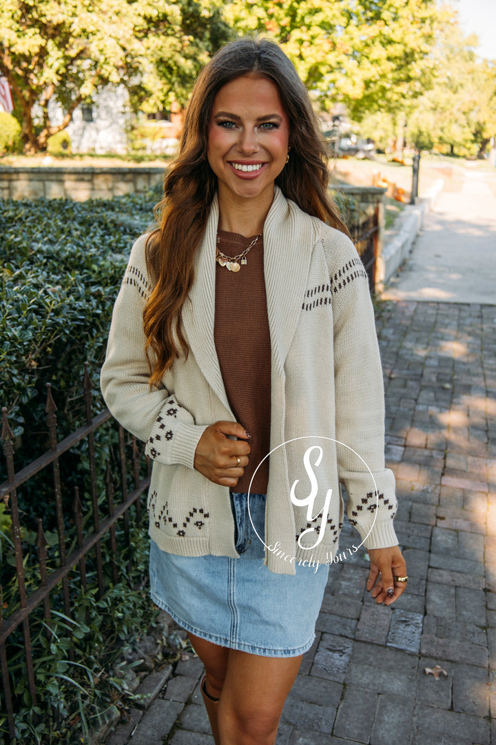 YeeHaw Cardigan - Ivory