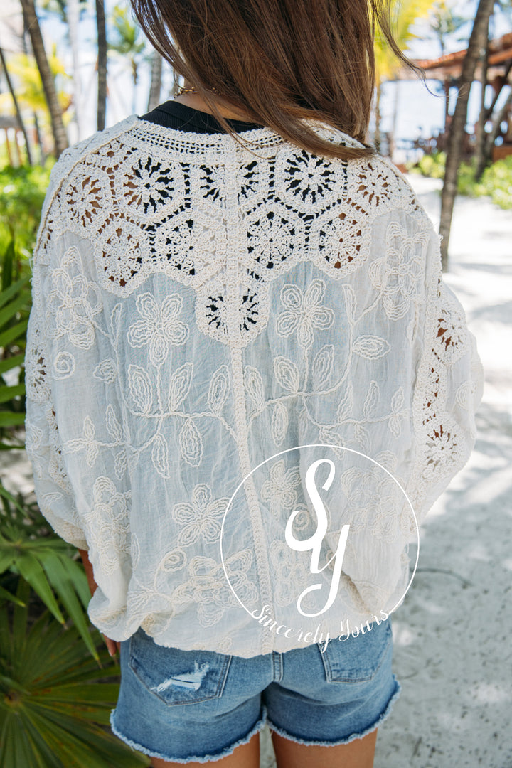 Casual Charm Cardigan - Natural