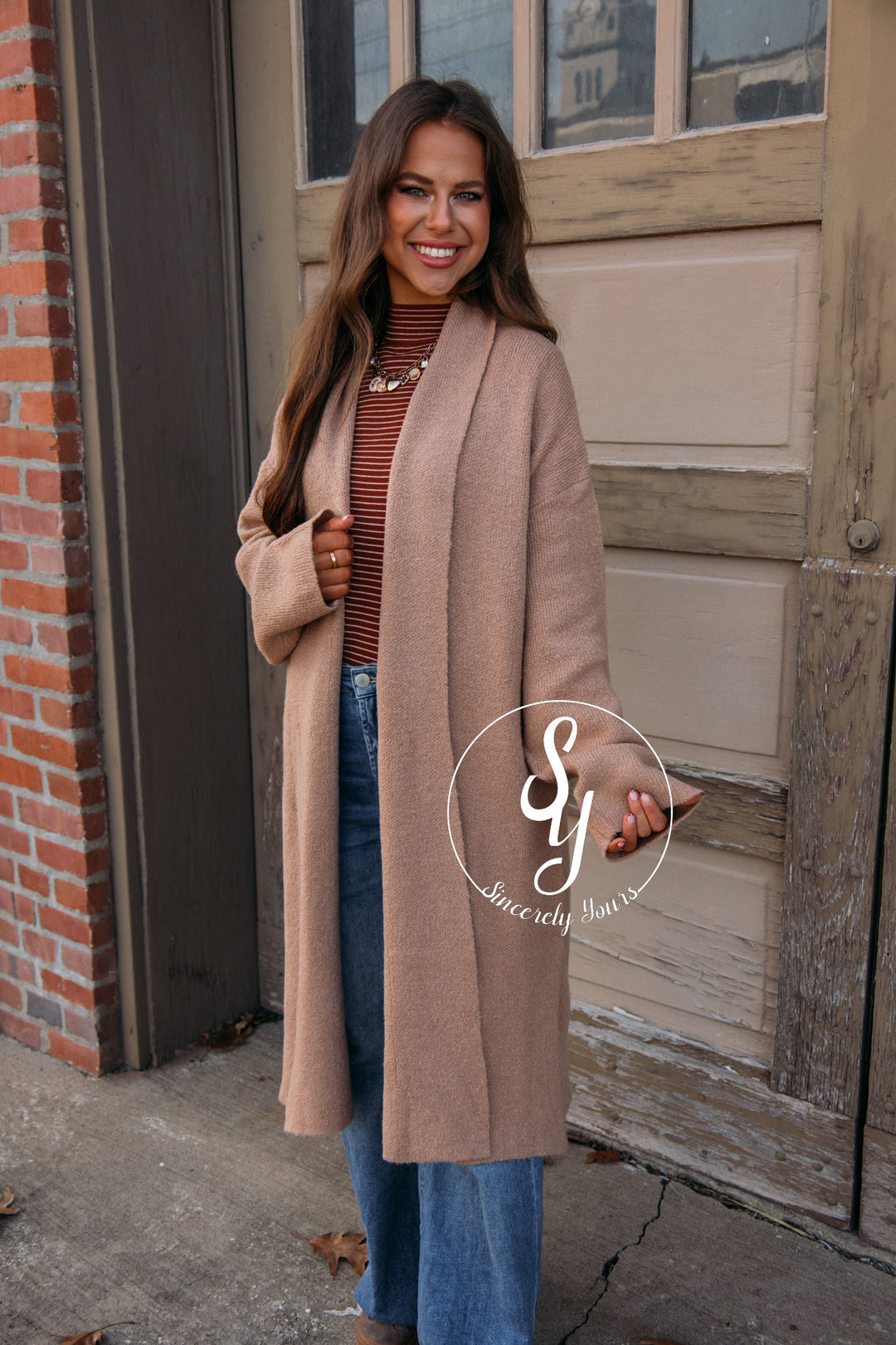 Warm Wishes Cardigan-Dark Taupe