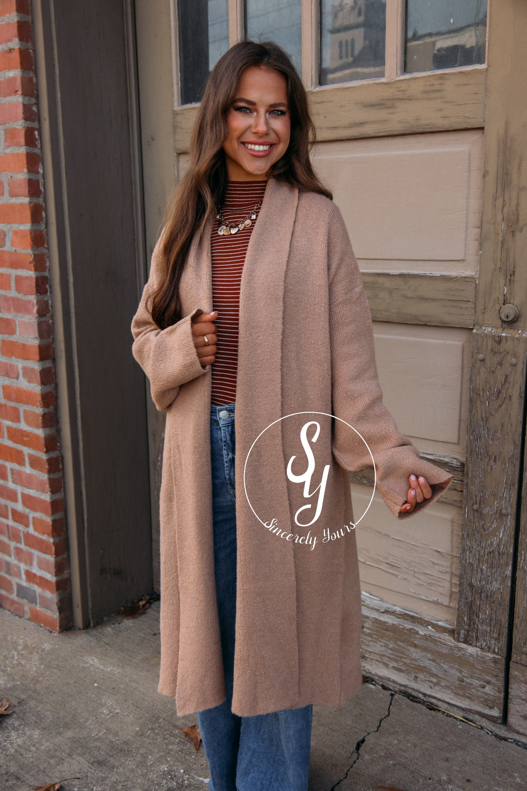 Warm Wishes Cardigan-Dark Taupe