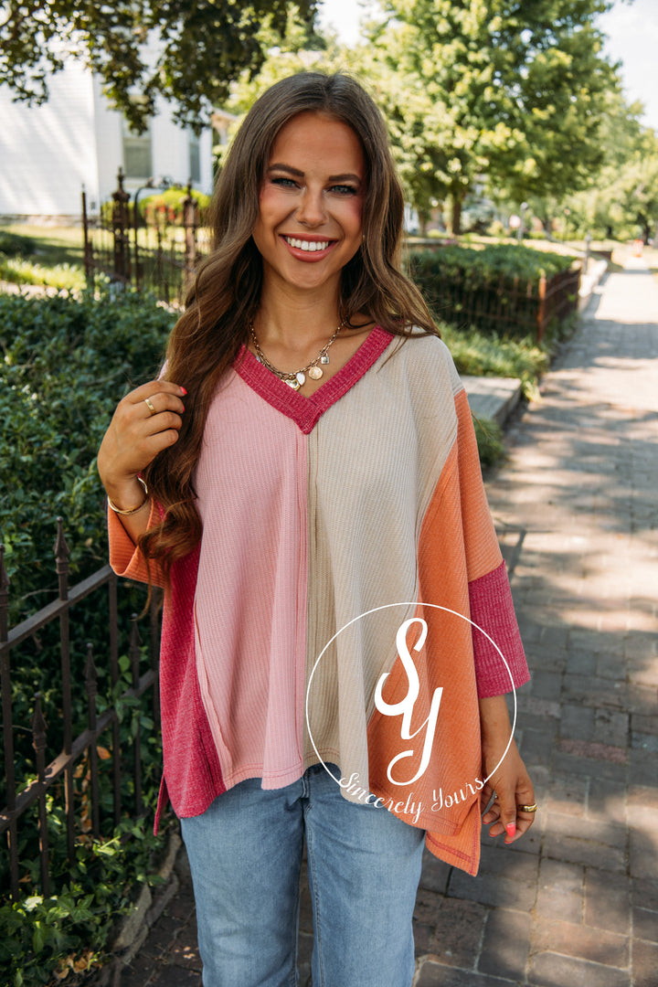 Find A Way Top- Mauve Berry
