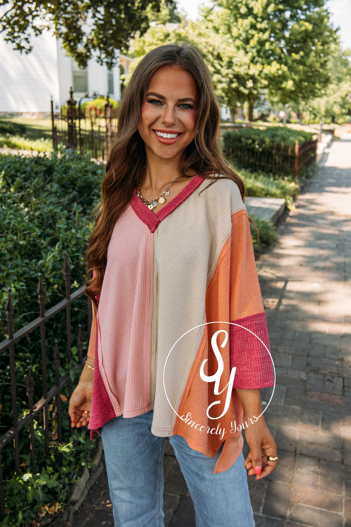 Find A Way Top- Mauve Berry