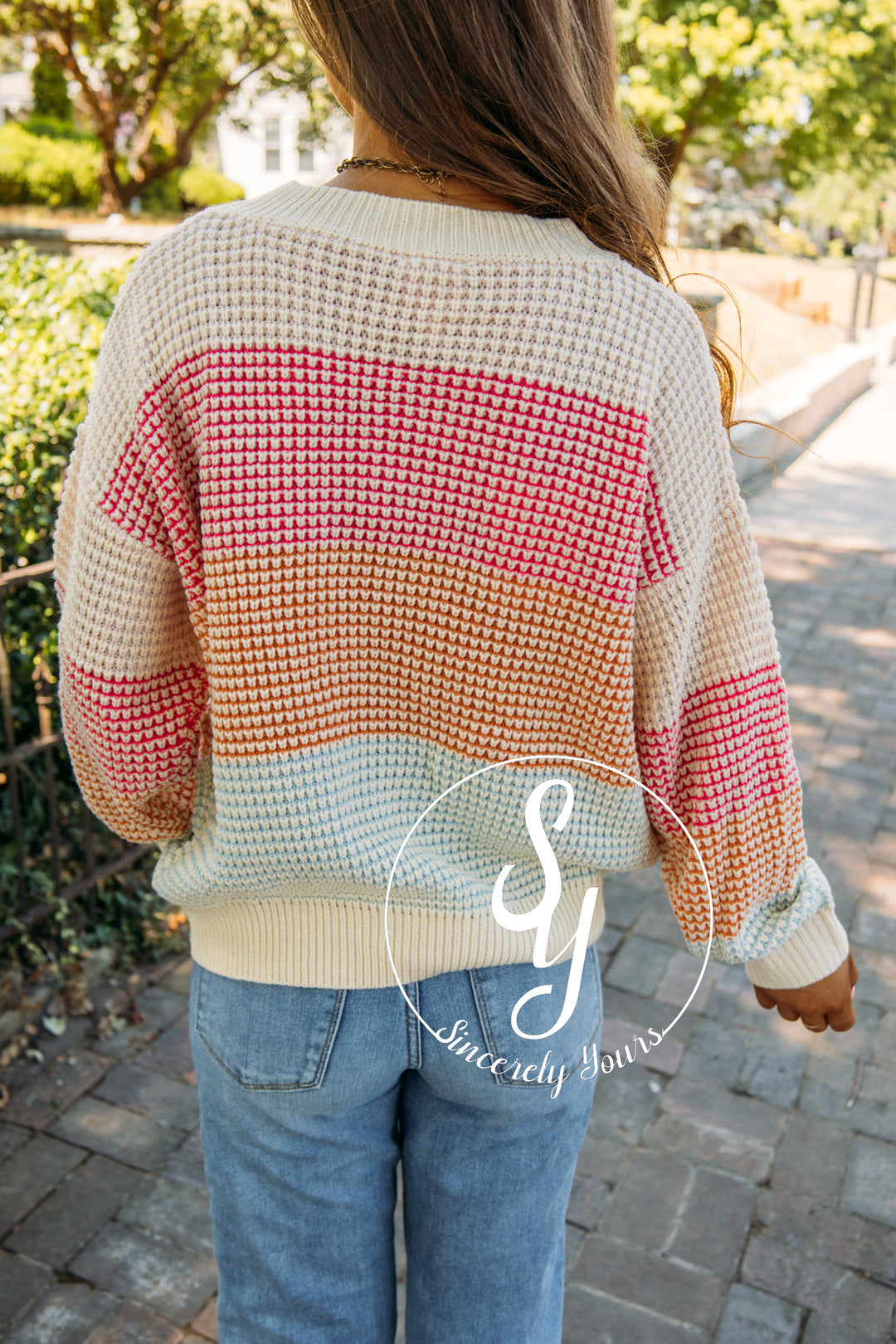 Pop Of Color Sweater- Oatmeal  Combo