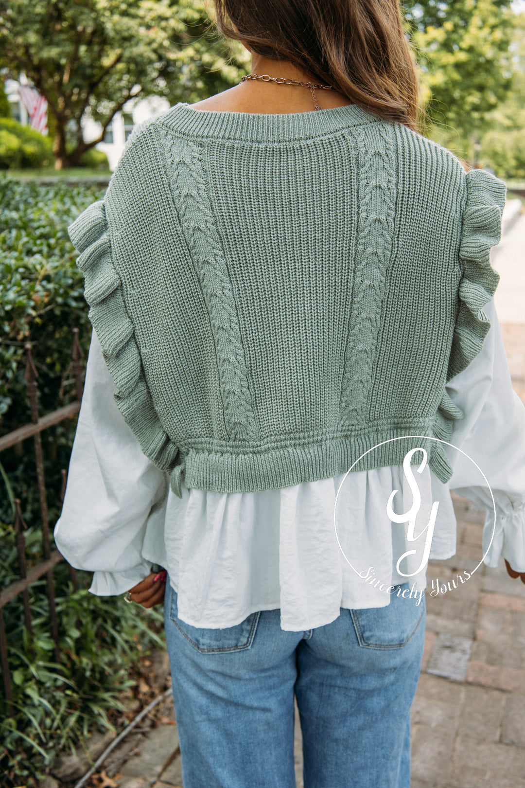 Two Is Better Than One Blouse- Sage