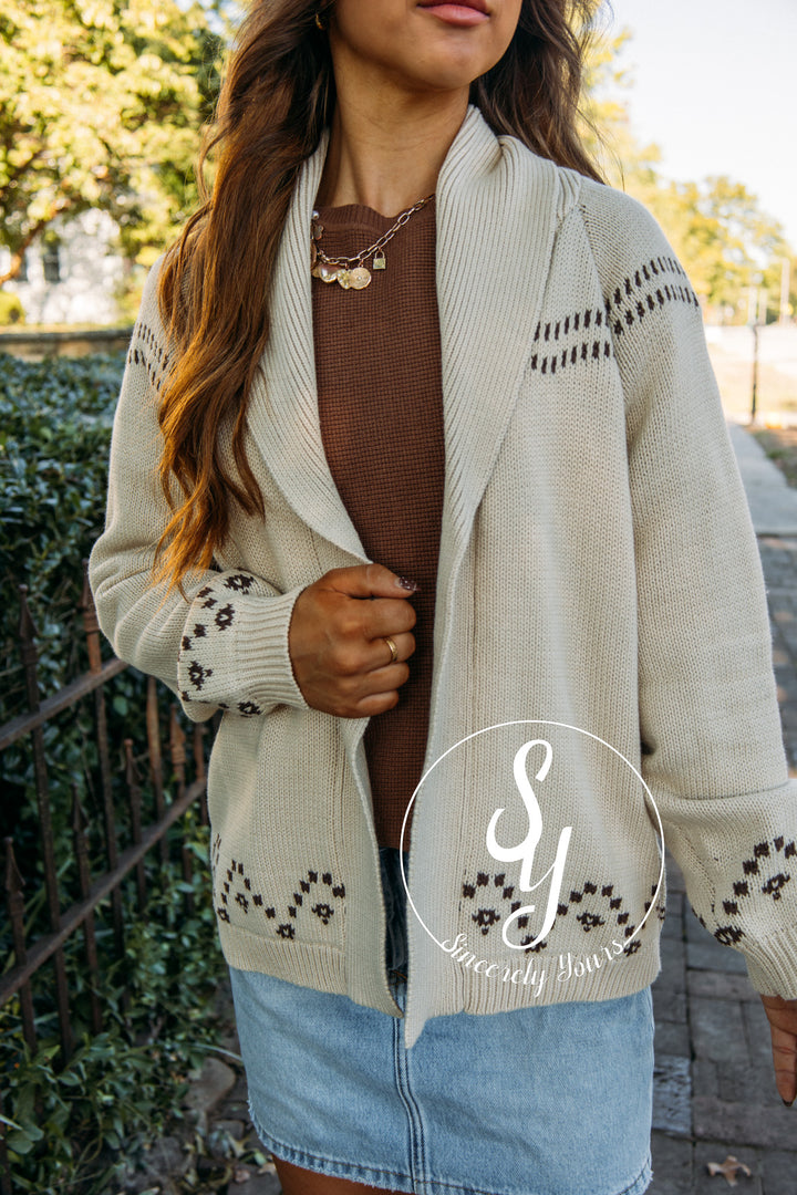 YeeHaw Cardigan - Ivory