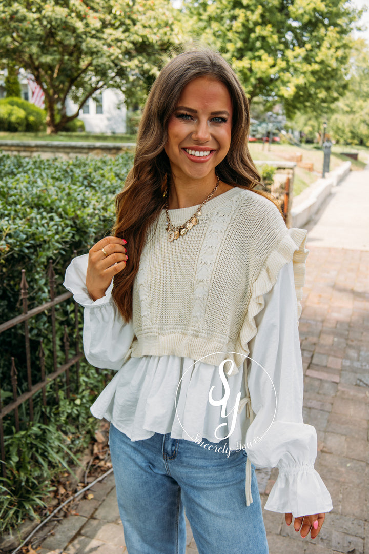 Two Is Better Than One Blouse- Natural
