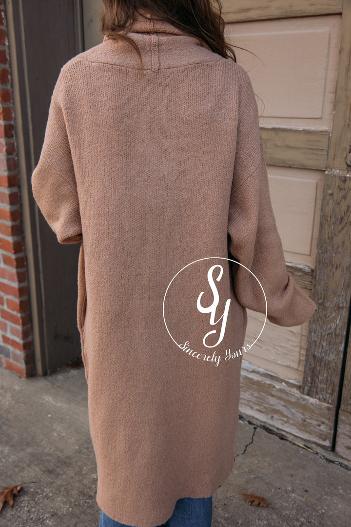 Warm Wishes Cardigan-Dark Taupe