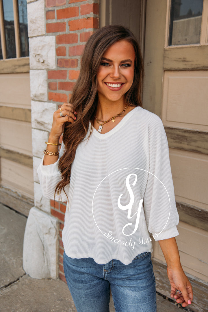 Cute and Classy Top - Ivory