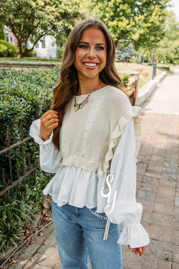 Two Is Better Than One Blouse- Natural